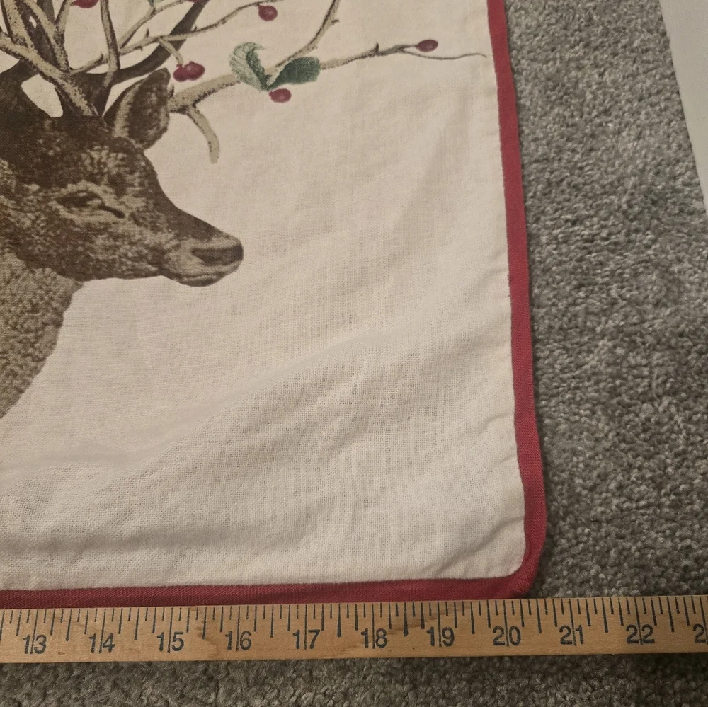 Pottery Barn Christmas Pillow Cover Cotton Linen Blend Decor Holiday